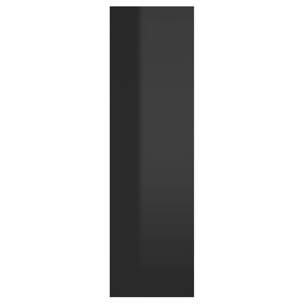 Wall Shelf High Gloss Black 75x16x55 cm Chipboard
