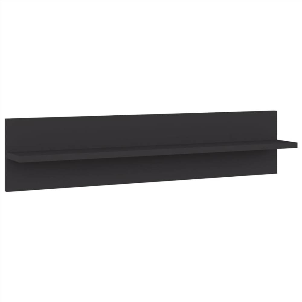 Wall Shelves 2 pcs Grey 80x11.5x18 cm Chipboard