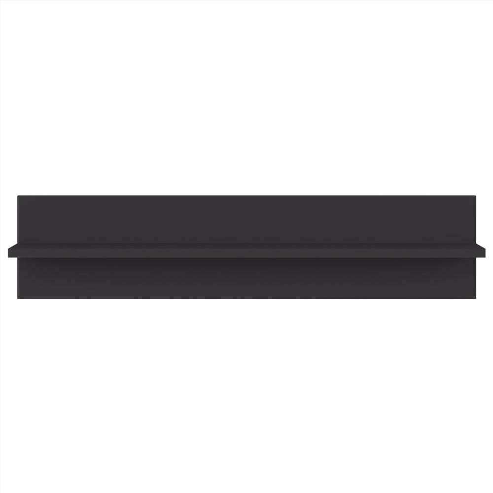 Wall Shelves 2 pcs Grey 80x11.5x18 cm Chipboard