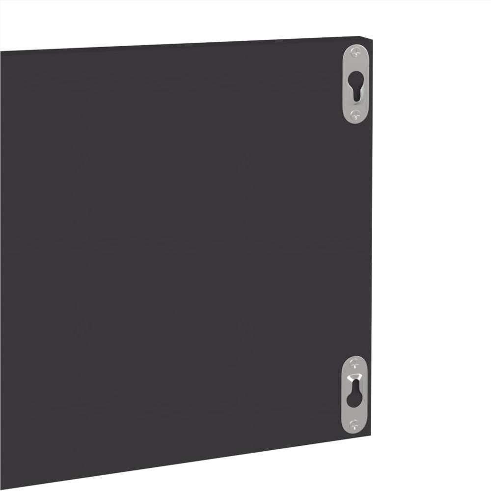Wall Shelves 2 pcs Grey 80x11.5x18 cm Chipboard