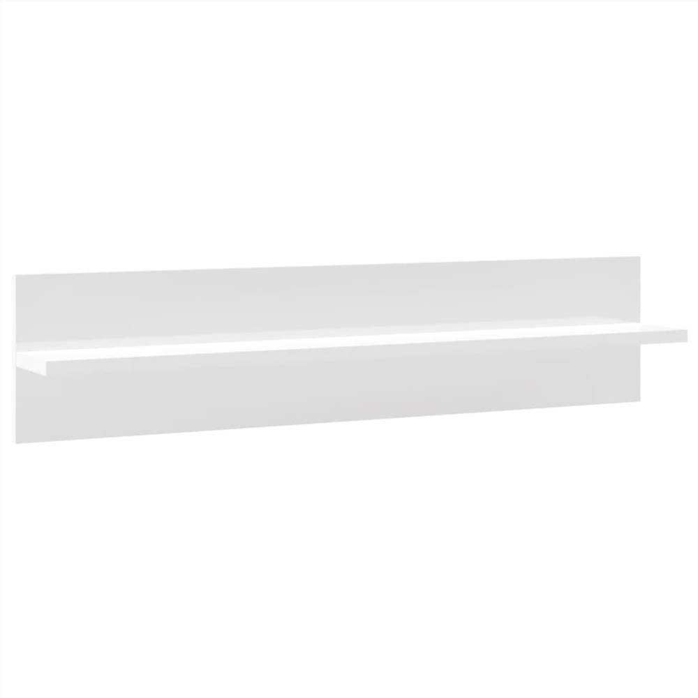 Wall Shelves 2 pcs High Gloss White 80x11.5x18 cm Chipboard