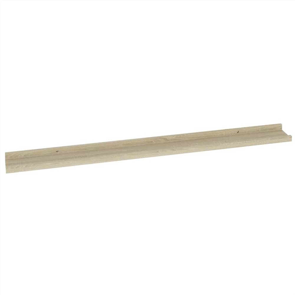 Wall Shelves 2 pcs Sonoma Oak 100x9x3 cm