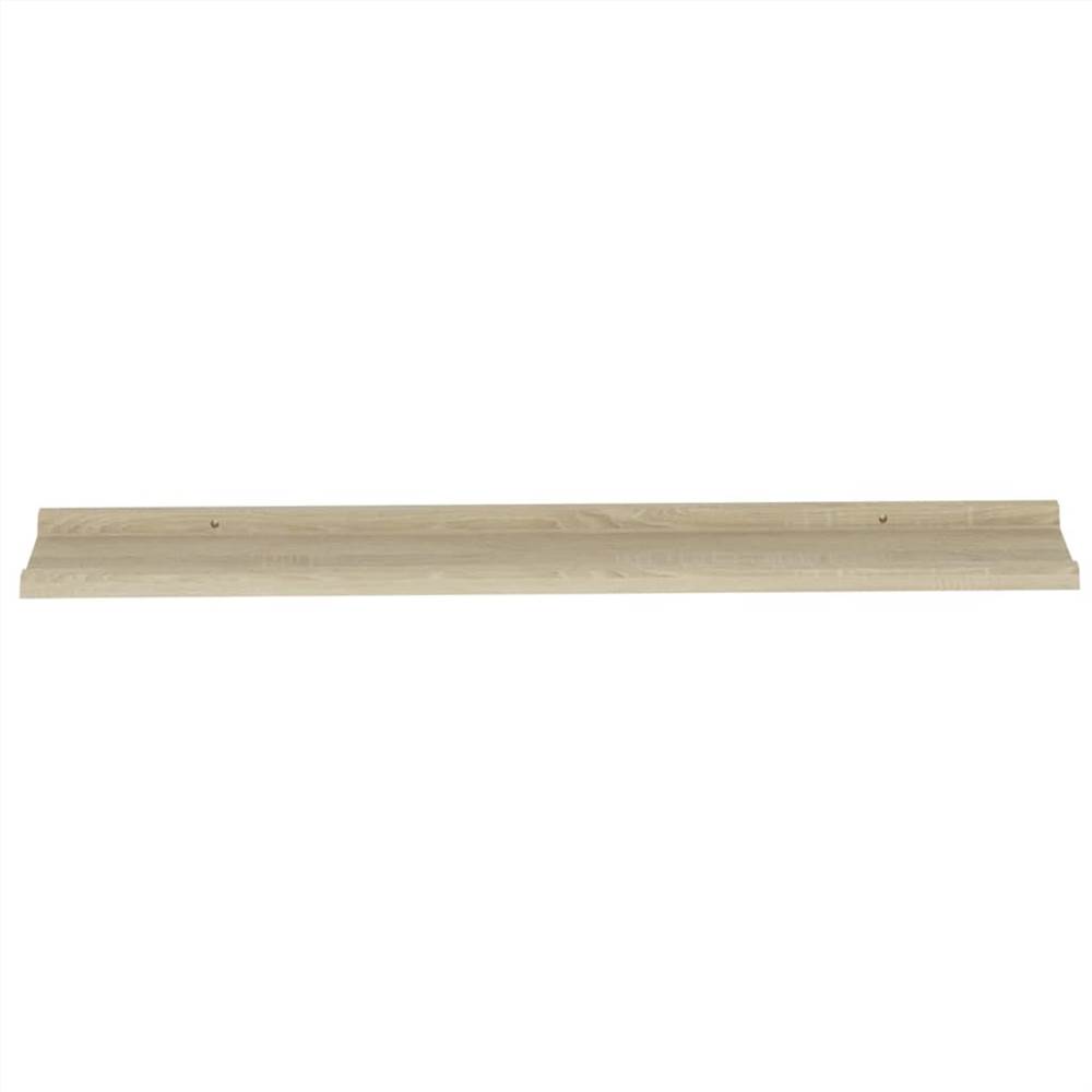 Wall Shelves 2 pcs Sonoma Oak 100x9x3 cm
