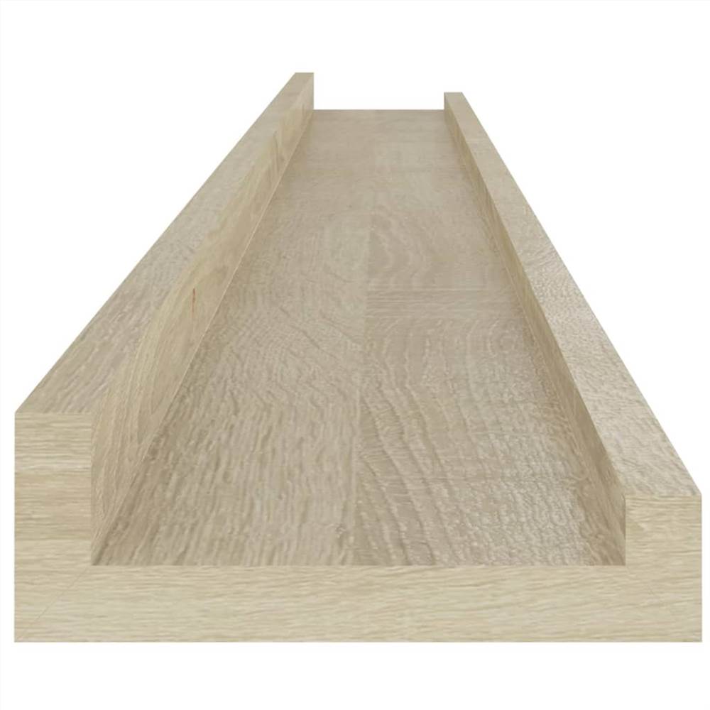 Wall Shelves 2 pcs Sonoma Oak 100x9x3 cm