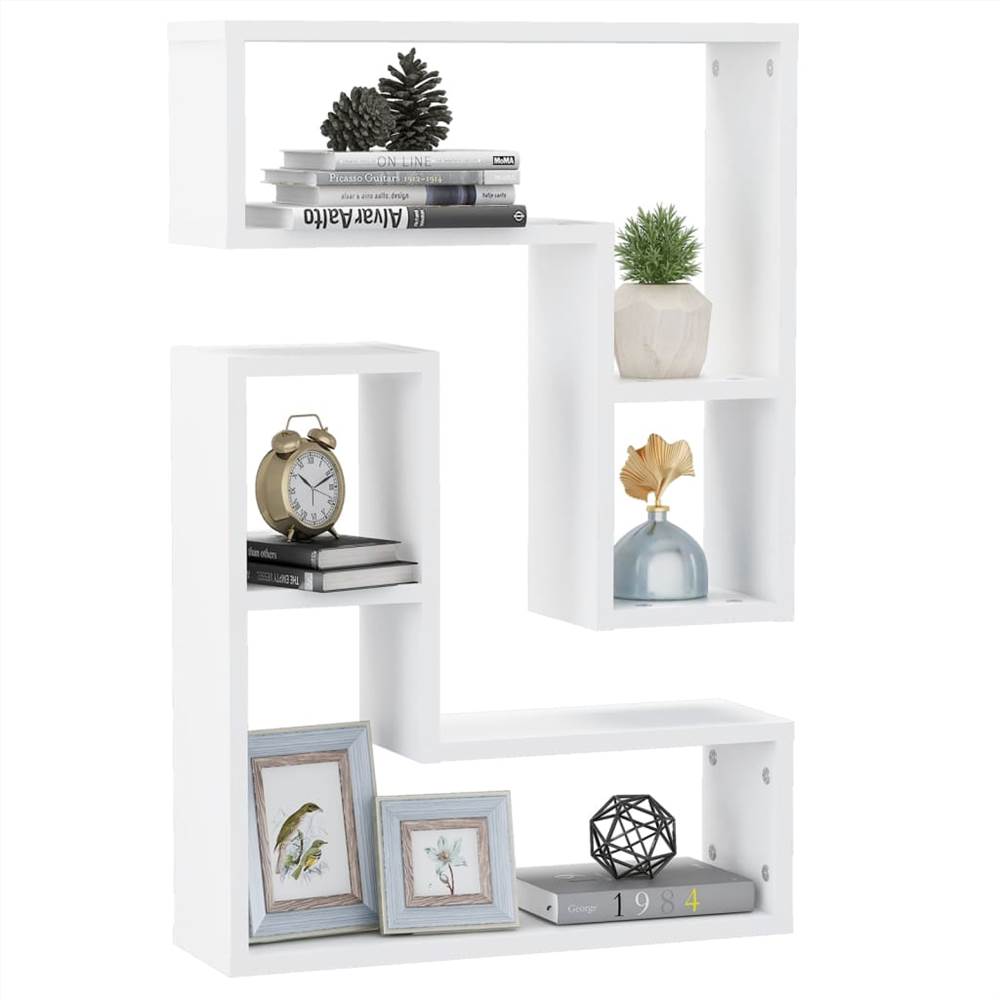 Wall Shelves 2 pcs White 50x15x50 cm Chipboard