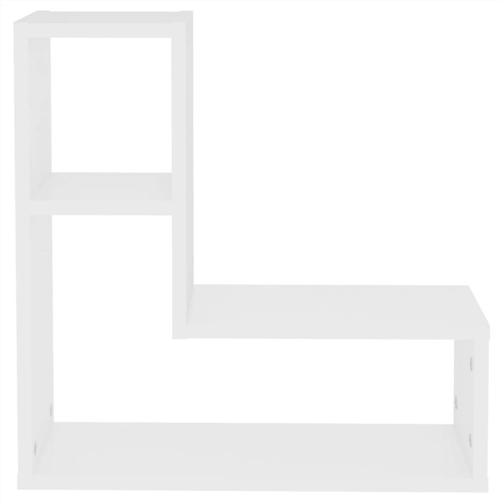 Wall Shelves 2 pcs White 50x15x50 cm Chipboard