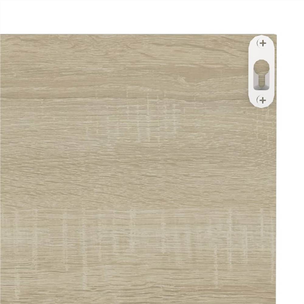 Wall Shelves 4 pcs White and Sonoma Oak 40x11.5x18cm