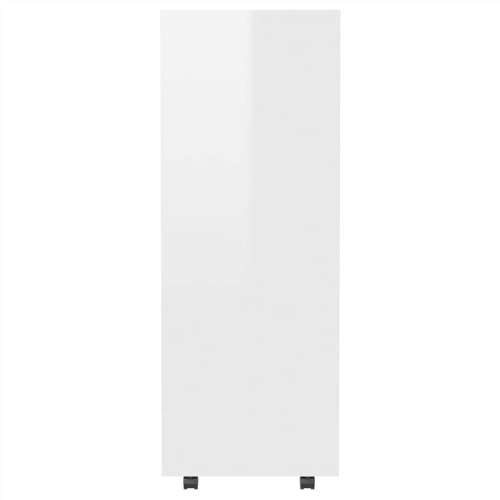 Wardrobe High Gloss White 80x40x110 cm Chipboard