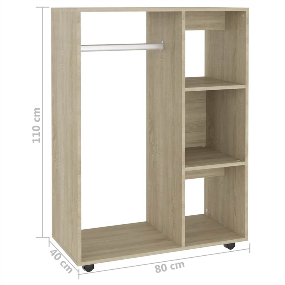 Wardrobe Sonoma Oak 80x40x110 cm Chipboard