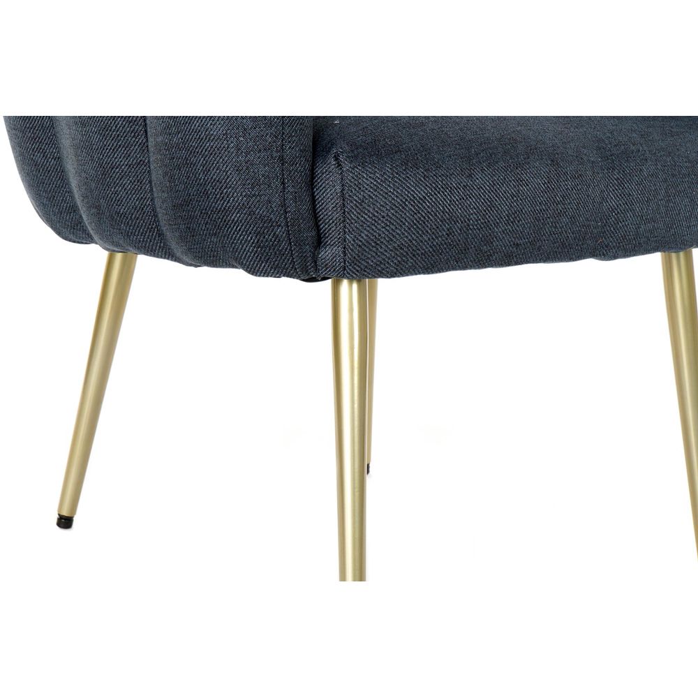 Armchair DKD Home Decor Blue Polyester Metal (67 x 64 x 77 cm)