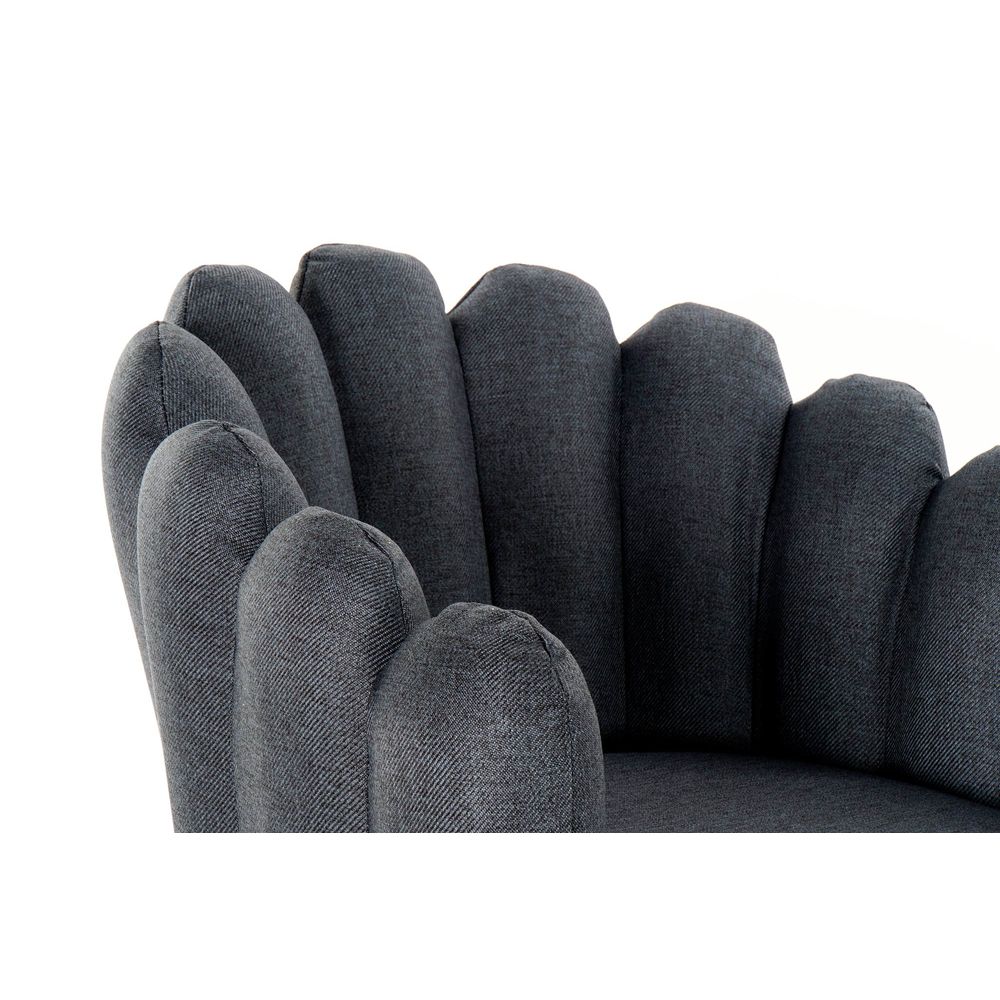 Armchair DKD Home Decor Blue Polyester Metal (67 x 64 x 77 cm)