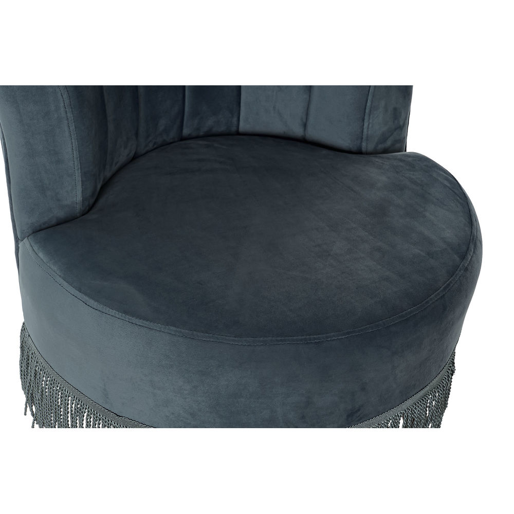 Armchair DKD Home Decor Blue Polyester Metal (77 x 63 x 85 cm)