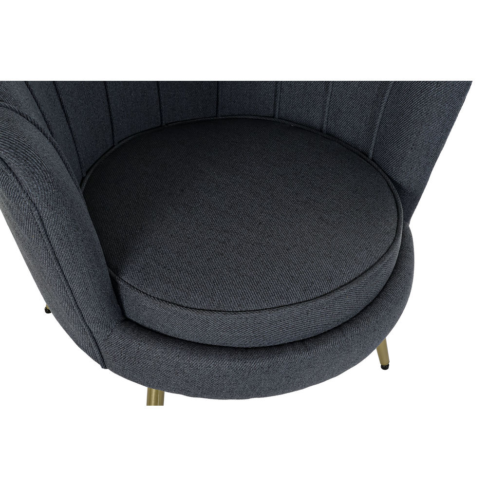 Armchair DKD Home Decor Blue Polyester Metal (80 x 75 x 86 cm)