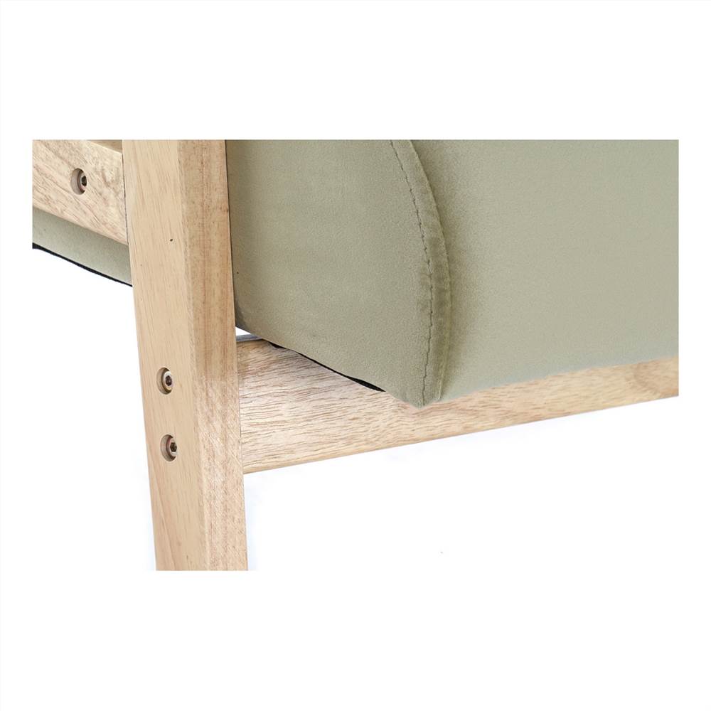 Armchair DKD Home Decor Green Polyester MDF Wood (62 x 62 x 77 cm)