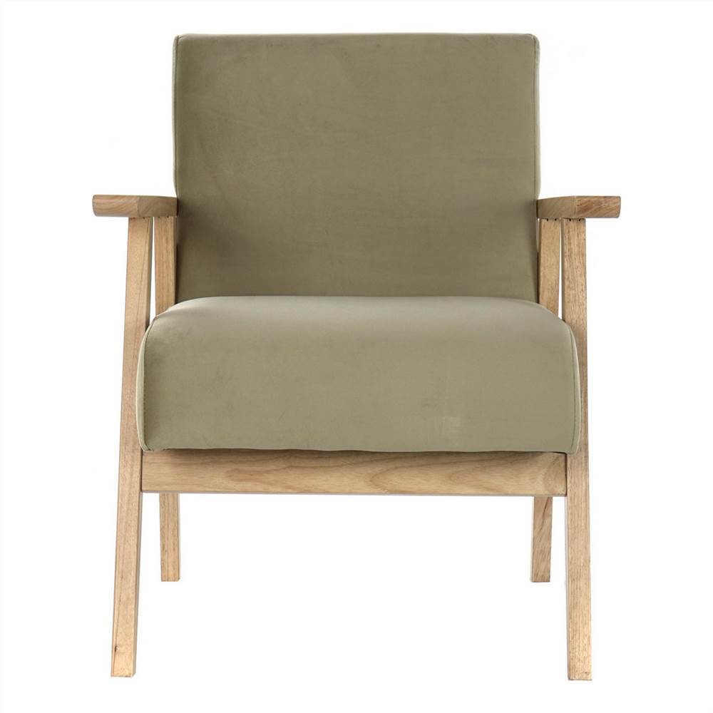 Armchair DKD Home Decor Green Polyester MDF Wood (62 x 62 x 77 cm)