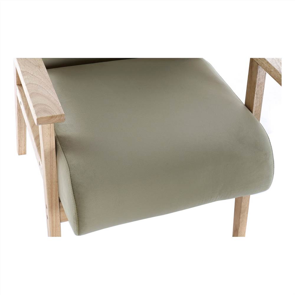 Armchair DKD Home Decor Green Polyester MDF Wood (62 x 62 x 77 cm)