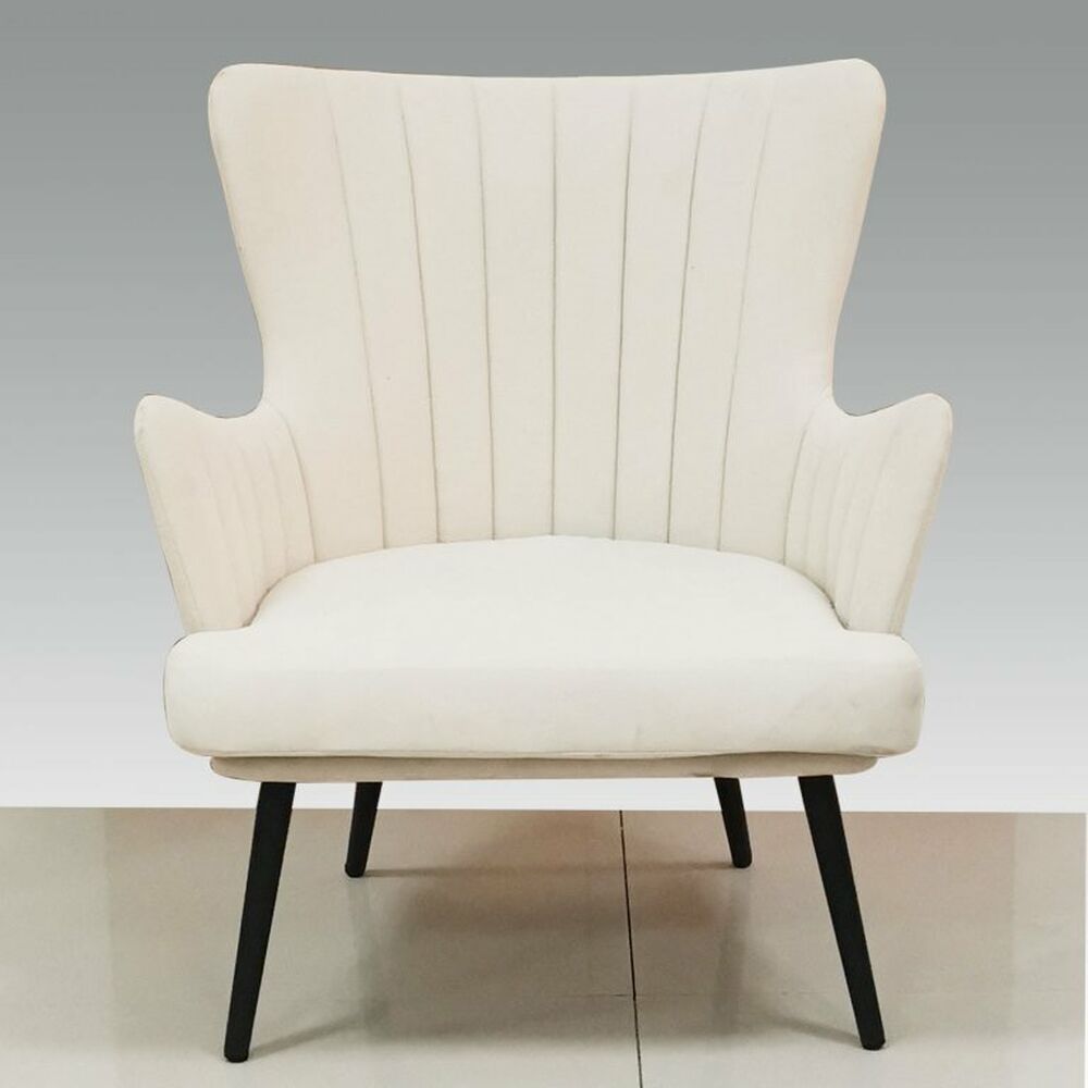 

DKD Home Decor Polyester Armchair With Backrest And MDF Wooden Legs Beige (60 x 57 x 88 cm)