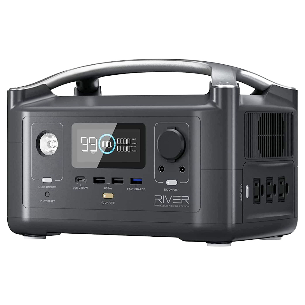

EcoFlow RIVER 288Wh Portable Power Station 3 x 600W (Peak 1200W) AC Outlets & LED Flashlight Fast Charging