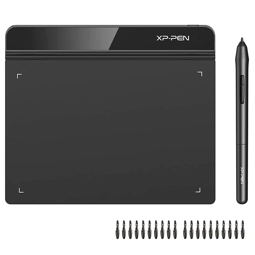 

XP-Pen Star G640 Graphic Tablet with 6 x 4 Inch Work Surface, 8192 Level Stylus Pen, for Drawing, Design, Editing, Compatible with Mac, Windows - Black