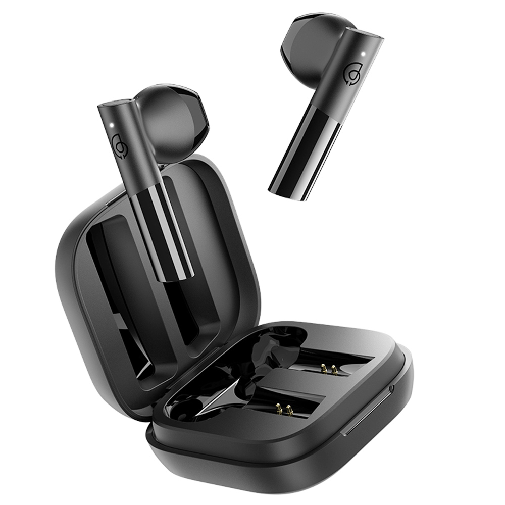 Haylou GT6 TWS Bluetooth 5.2 Wireless Half-in Ear Earbuds AAC HiFi Stero Bass Low Latency Smart Touch Type-C - Black