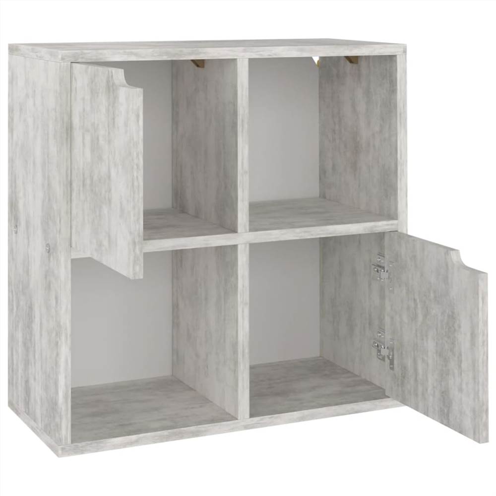 Bookshelf Concrete 60x27.5x59.5 cm Chipboard