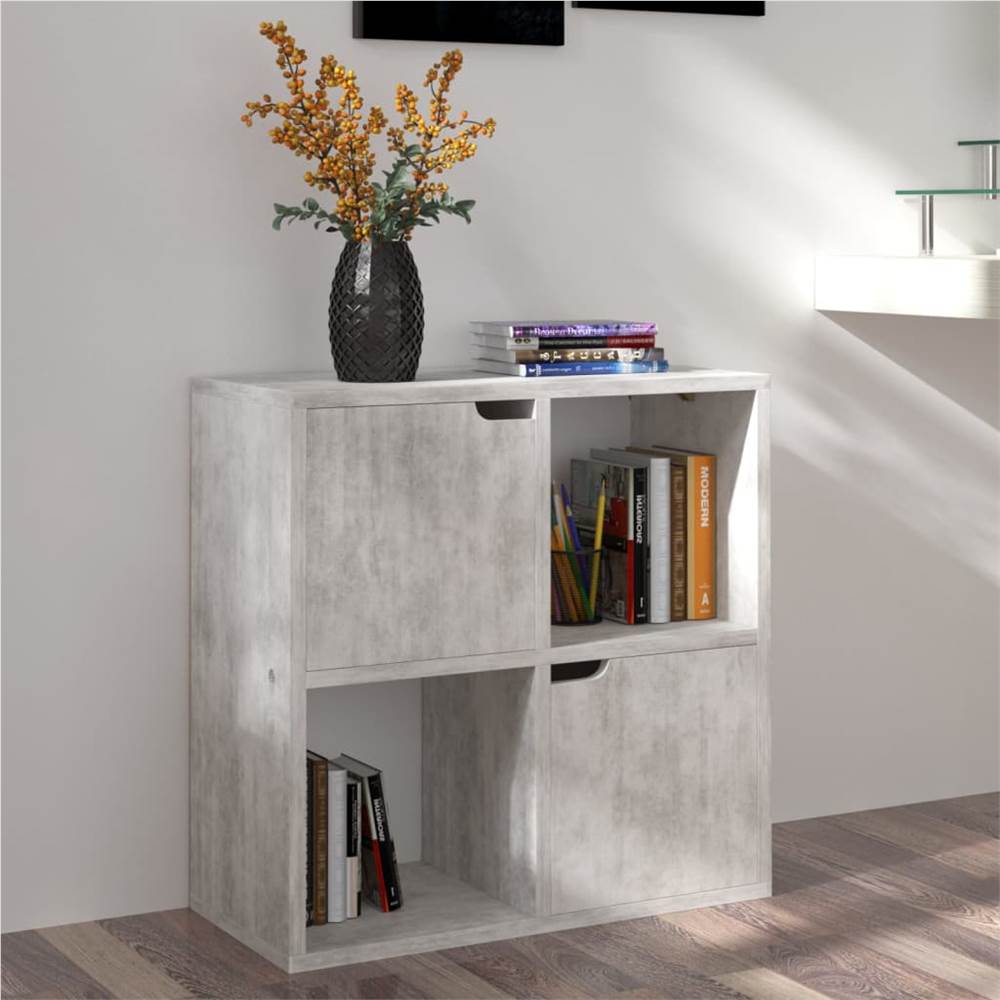 Bookshelf Concrete 60x27.5x59.5 cm Chipboard