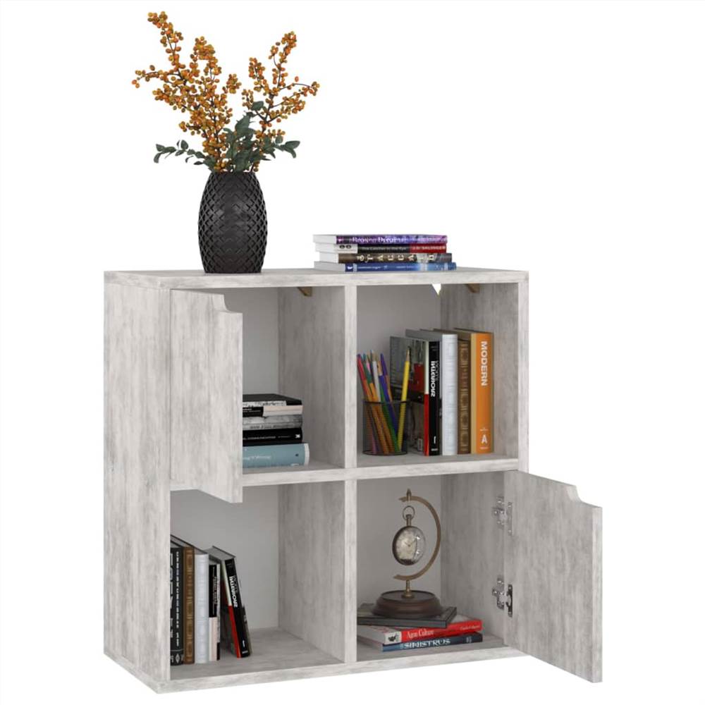Bookshelf Concrete 60x27.5x59.5 cm Chipboard