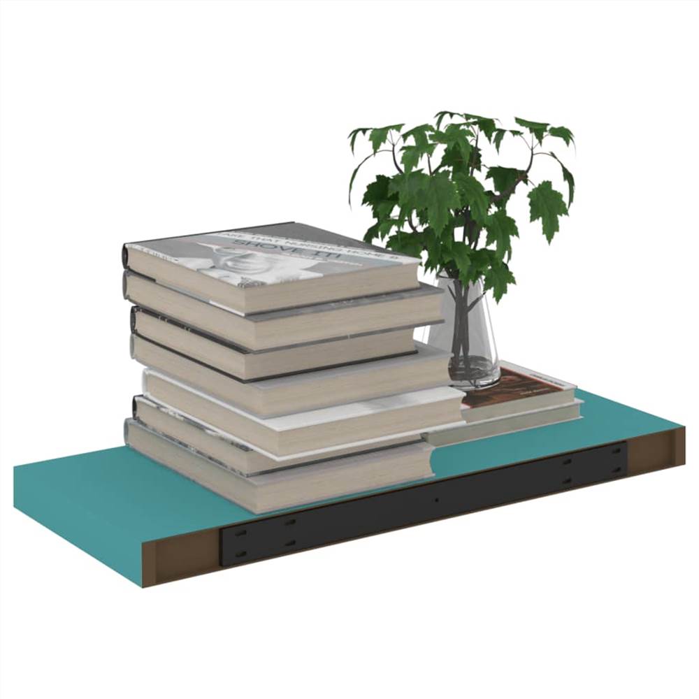 Floating Wall Shelves 2 pcs Blue 60x23.5x3.8 cm MDF