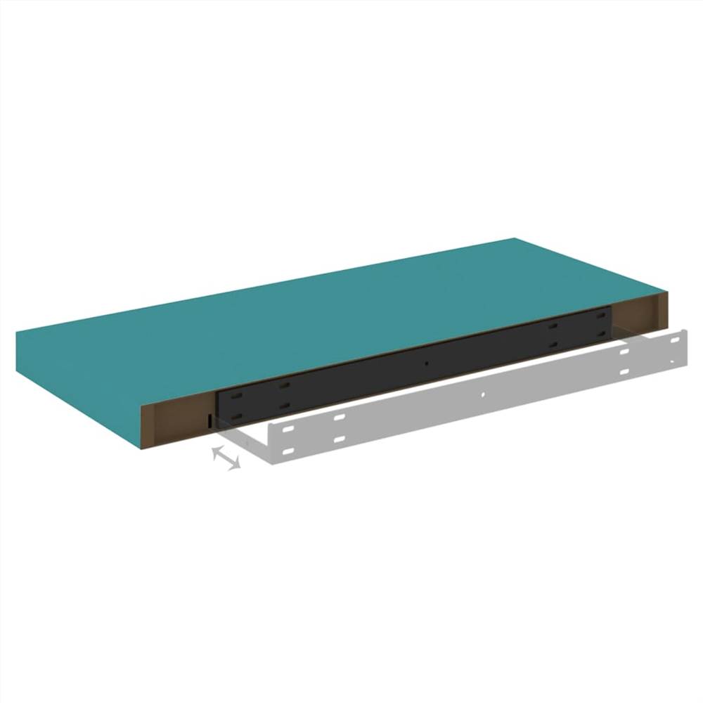 Floating Wall Shelves 2 pcs Blue 60x23.5x3.8 cm MDF