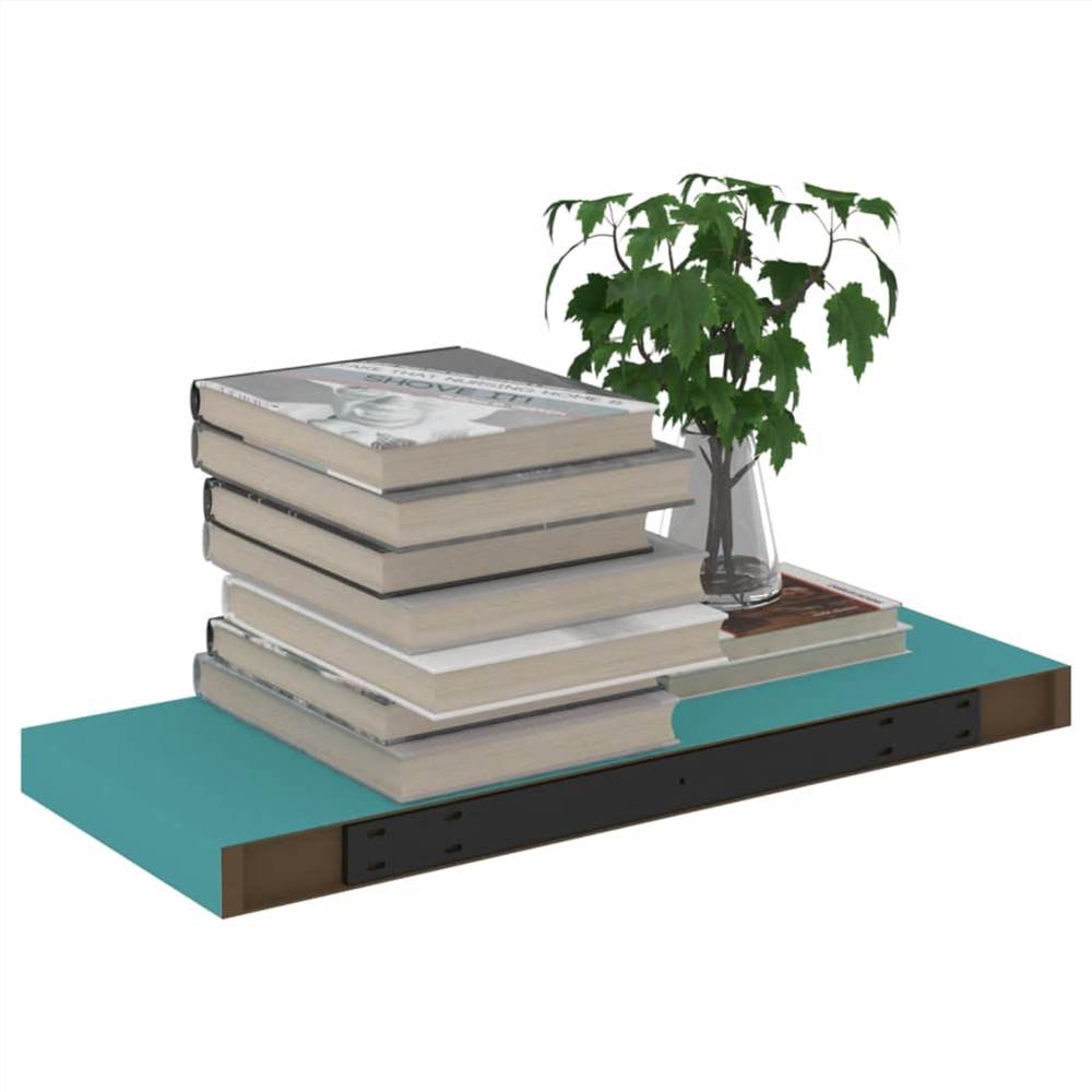 Floating Wall Shelves 4 pcs Blue 60x23.5x3.8 cm MDF