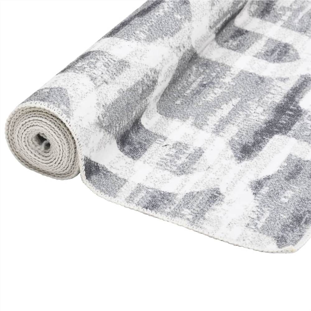 Printed Carpet Runner Washable Foldable 100x400 cm Polyester
