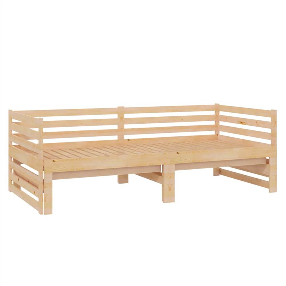 Pull-out Day Bed Solid Pinewood 2x