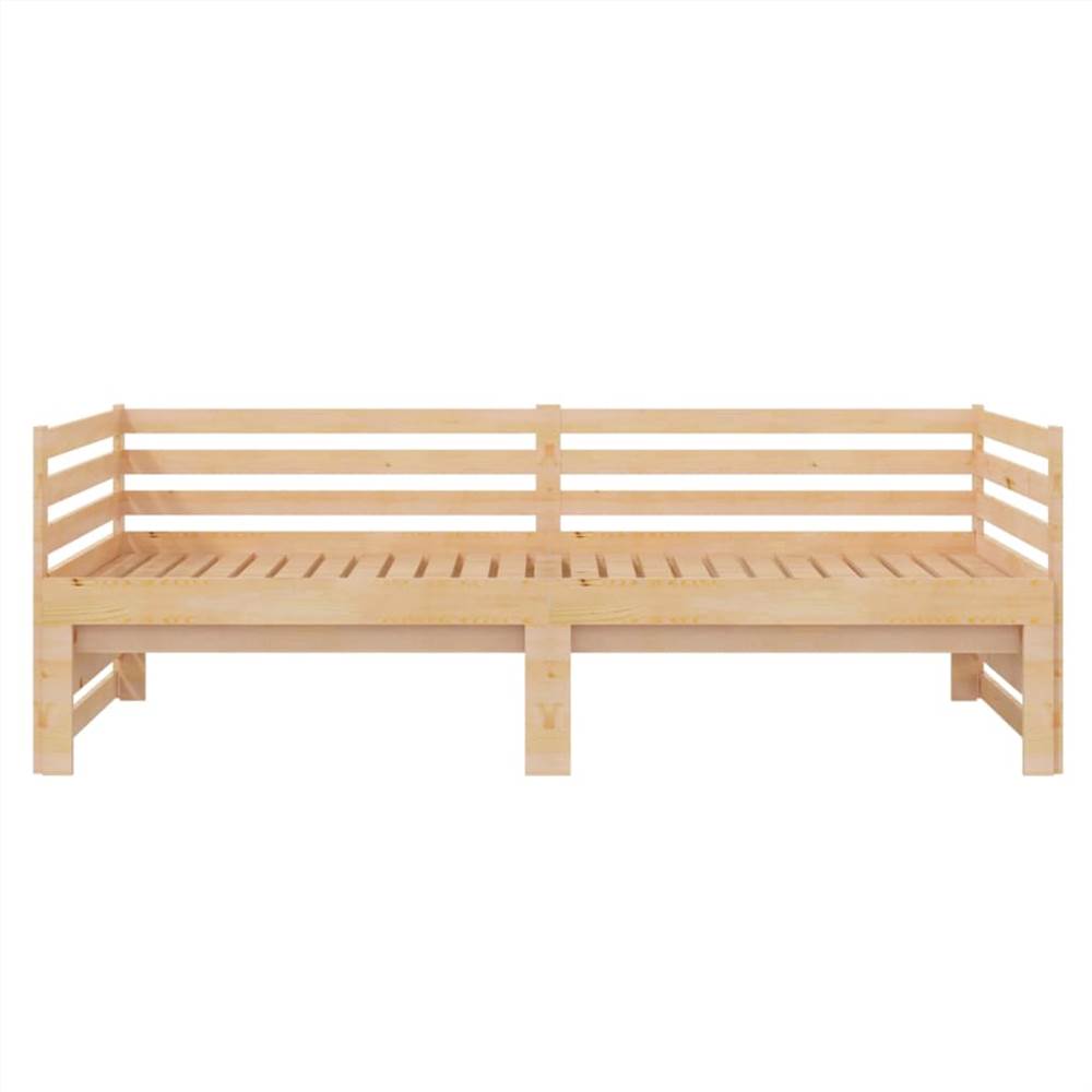 Pull-out Day Bed Solid Pinewood 2x