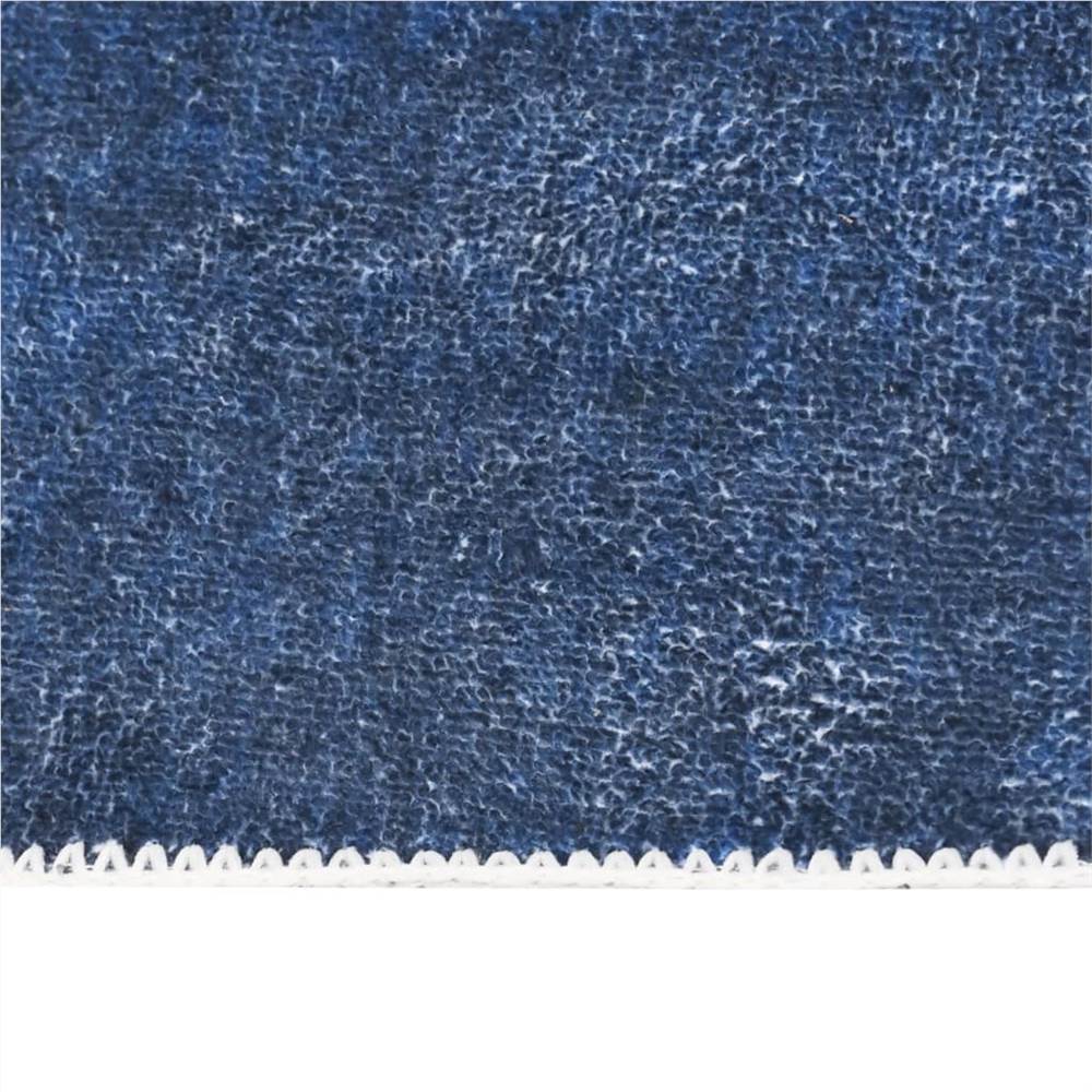Rug Washable Foldable Navy 160x230 cm Polyester