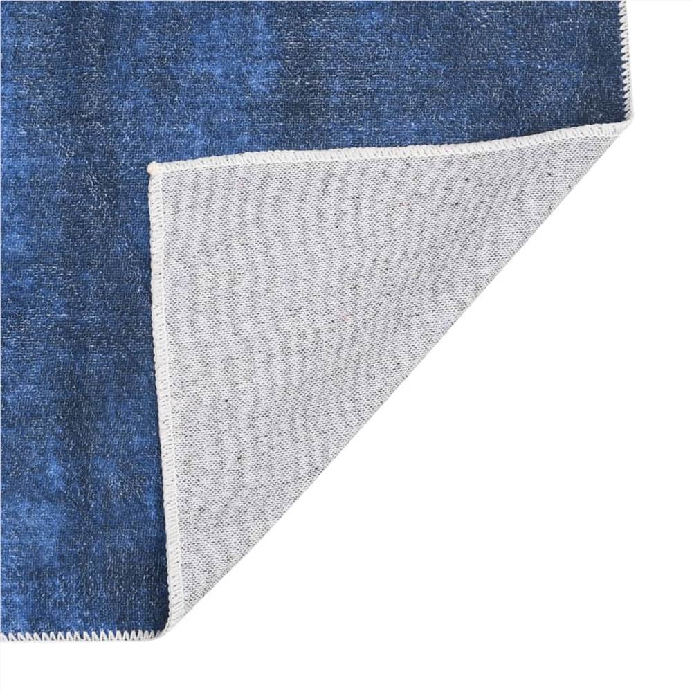 Rug Washable Foldable Navy 180x270 cm Polyester