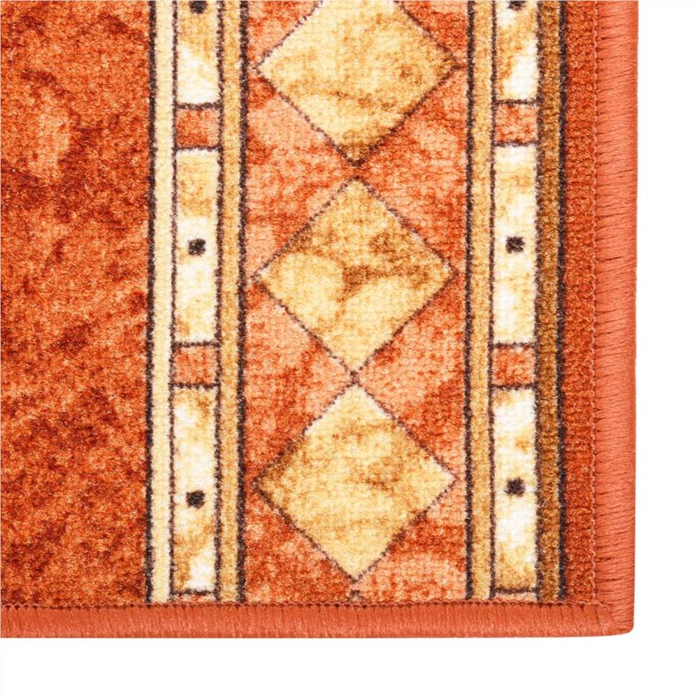 Carpet Runner Terracotta 100x200 cm Anti Slip