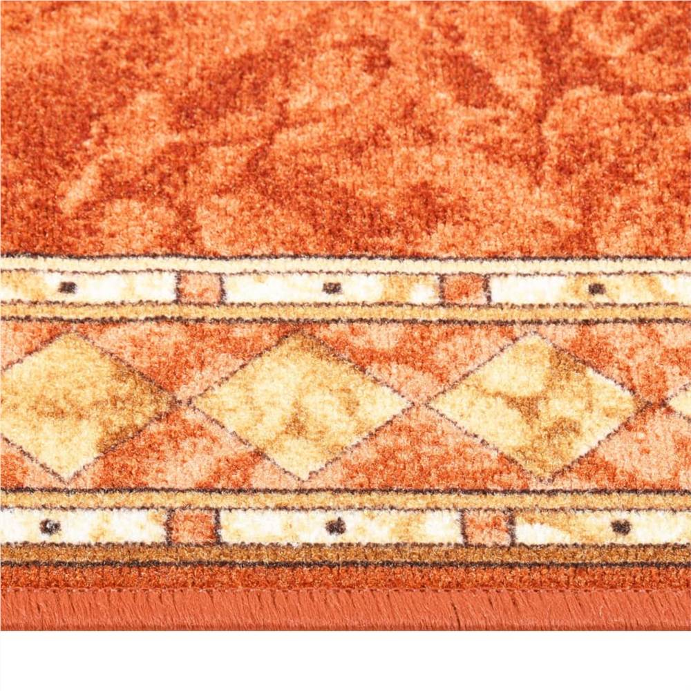 Carpet Runner Terracotta 100x500 cm Anti Slip