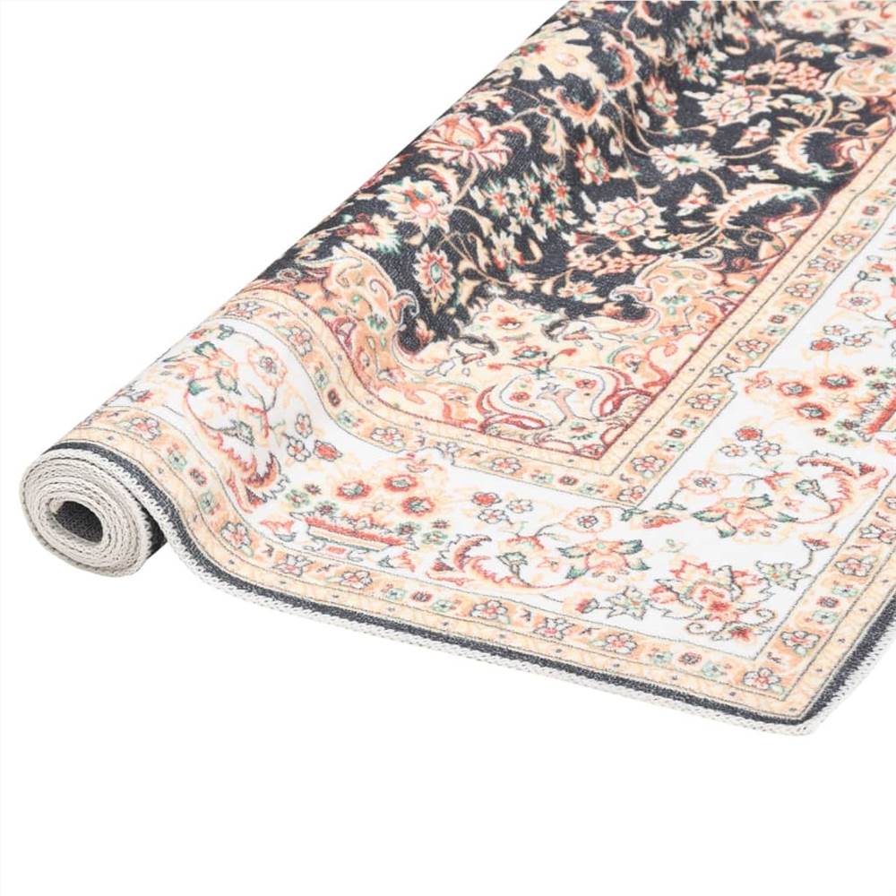 Printed Rug Washable Foldable Multicolour 160x230 cm Polyester