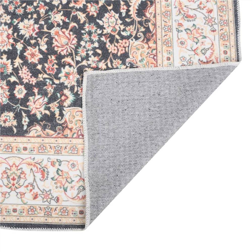Printed Rug Washable Foldable Multicolour 160x230 cm Polyester