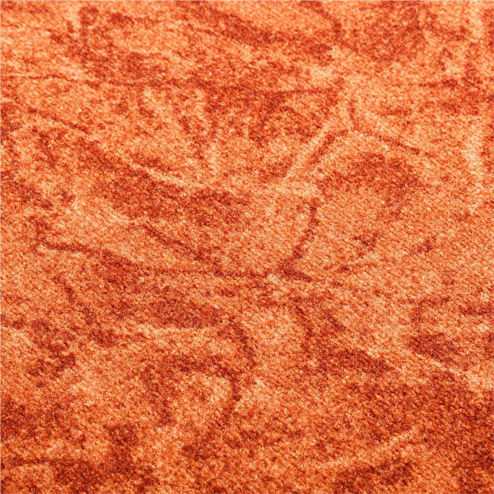 Carpet Runner Terracotta 80x450 cm Anti Slip