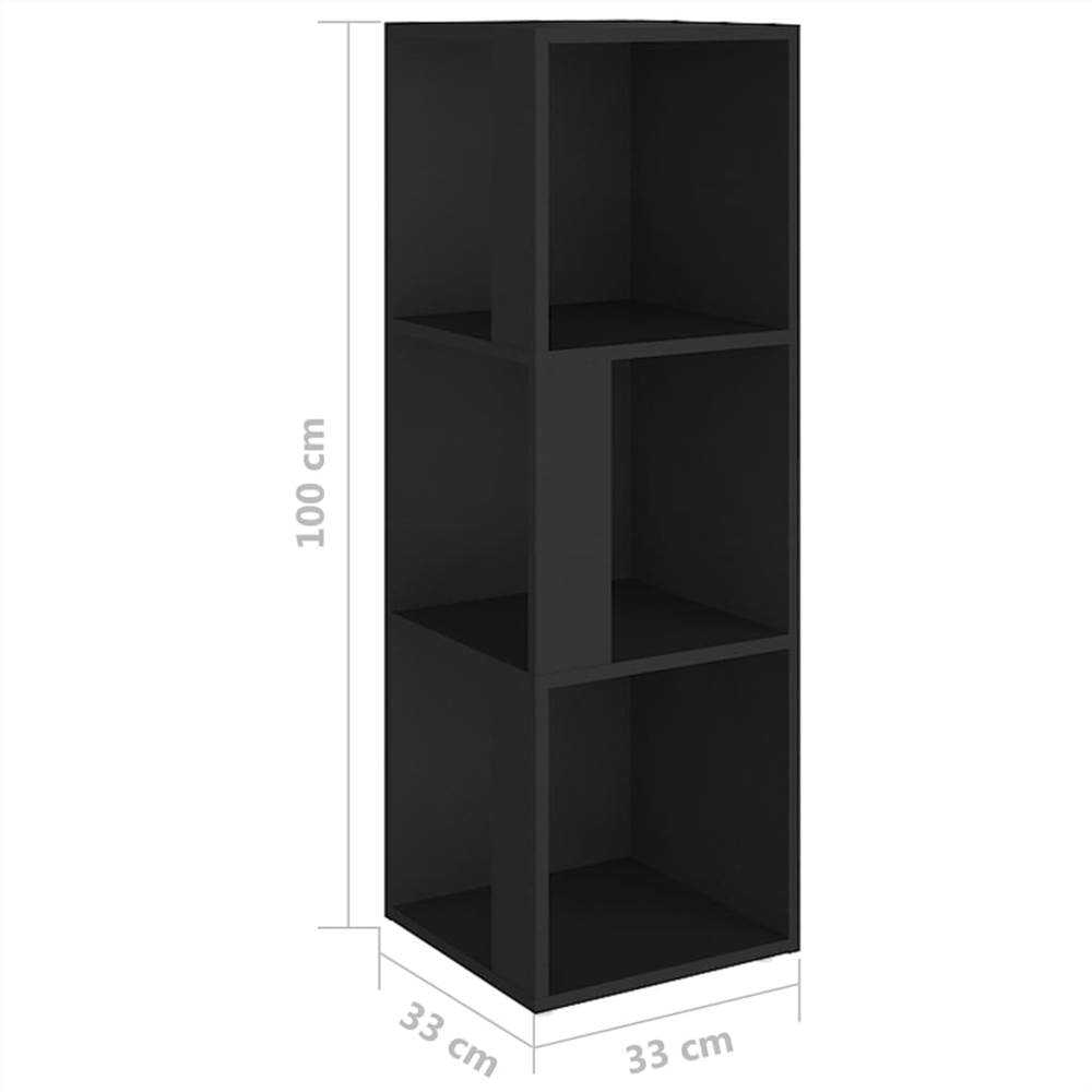 Corner Cabinet Black 33x33x100 cm Chipboard