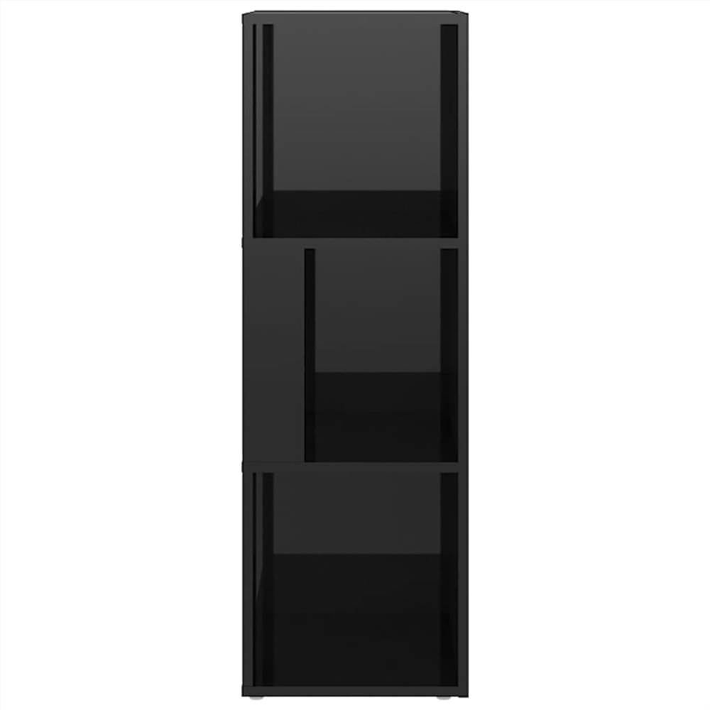 Corner Cabinet High Gloss Black 33x33x100 cm Chipboard