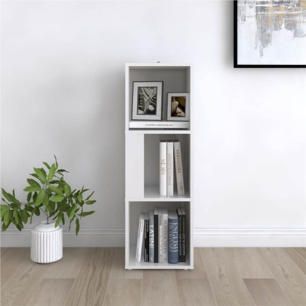 Corner Cabinet High Gloss White 33x33x100 cm Chipboard