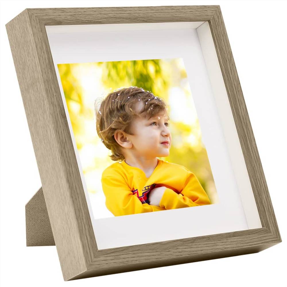 3D Box Photo Frames 3 pcs Dark Wood 28x28cm for 20x20cm Picture