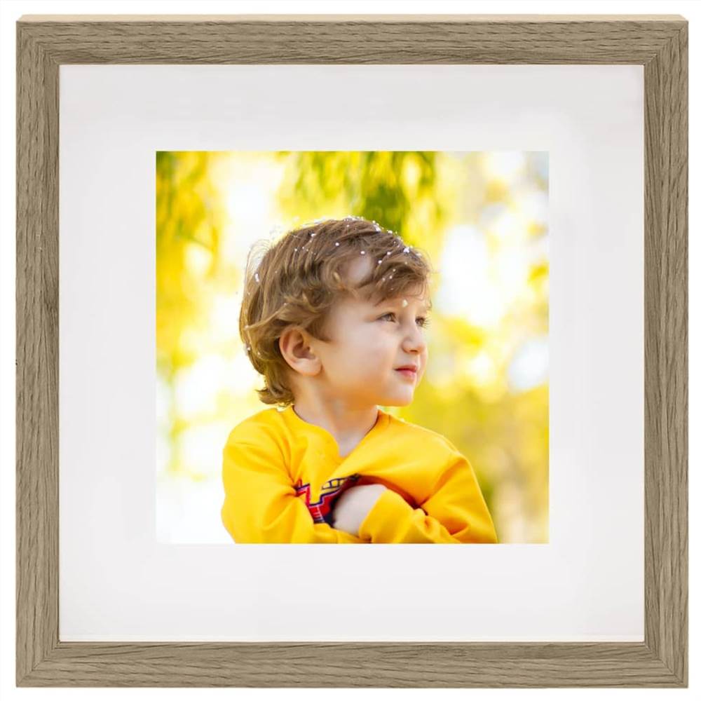 3D Box Photo Frames 3 pcs Dark Wood 28x28cm for 20x20cm Picture