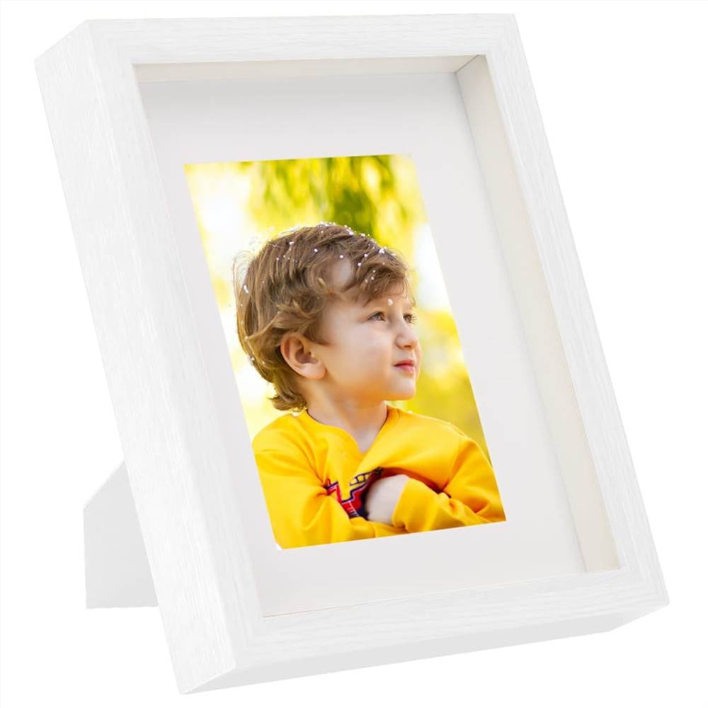 3D Box Photo Frames 5 pcs White 20x25 cm for 13x18 cm Picture
