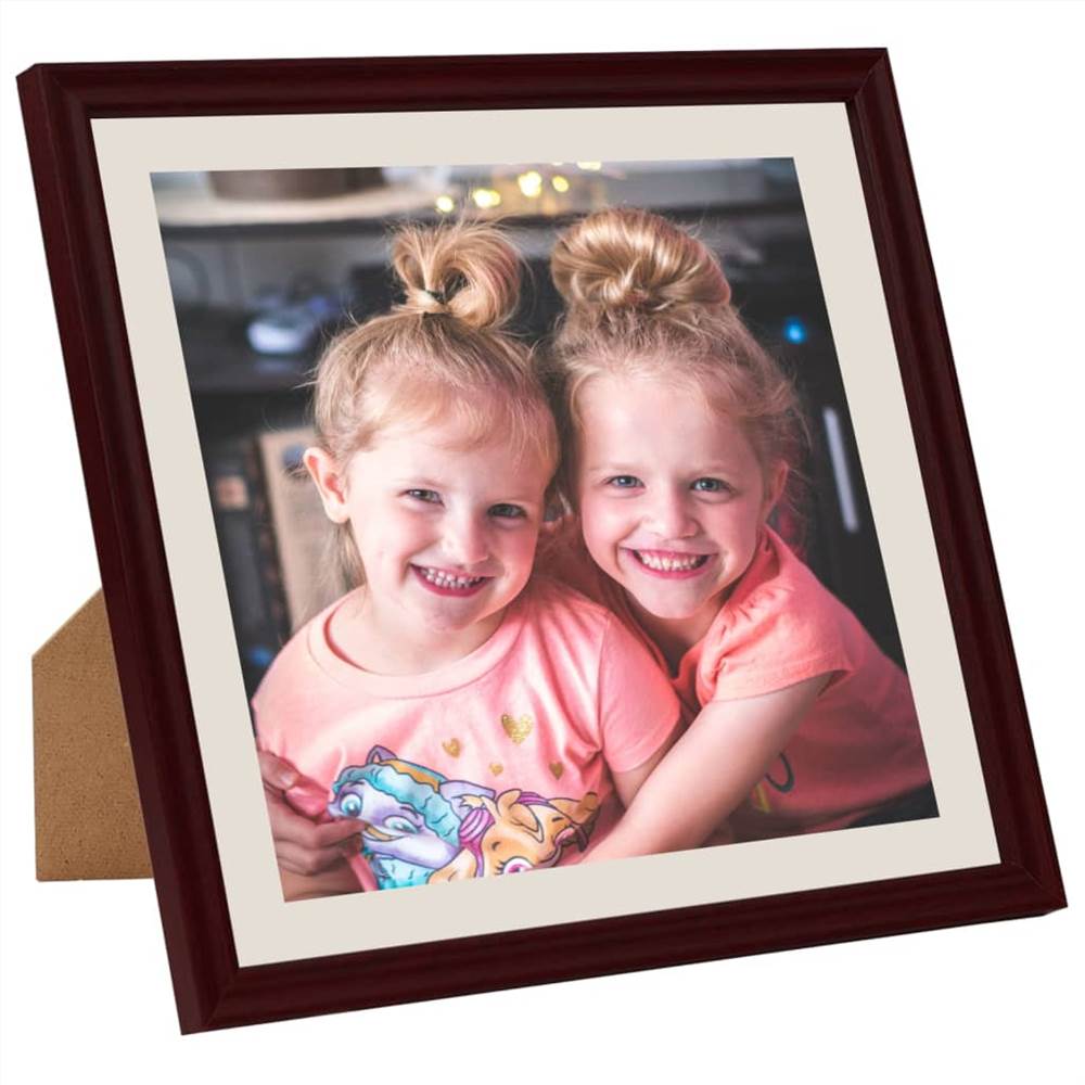 Photo Frames Collage 3 pcs for Wall or Table Dark Red 40x40 cm