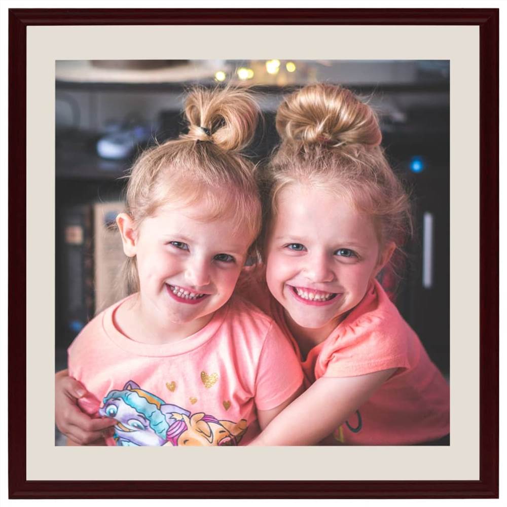 Photo Frames Collage 3 pcs for Wall or Table Dark Red 40x40 cm