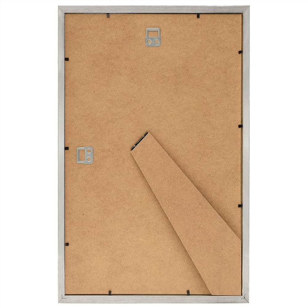 Photo Frames Collage 3 pcs for Wall or Table Silver 28x35cm MDF