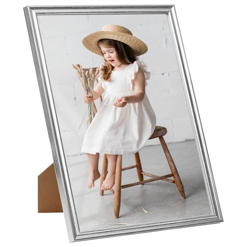 Photo Frames Collage 3 pcs for Wall or Table Silver 40x50cm MDF